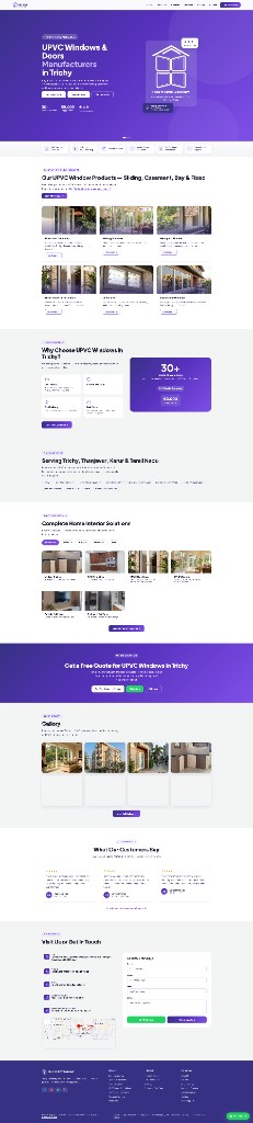 Bright UPVC Windows website — uPVC windows and interiors in Trichy